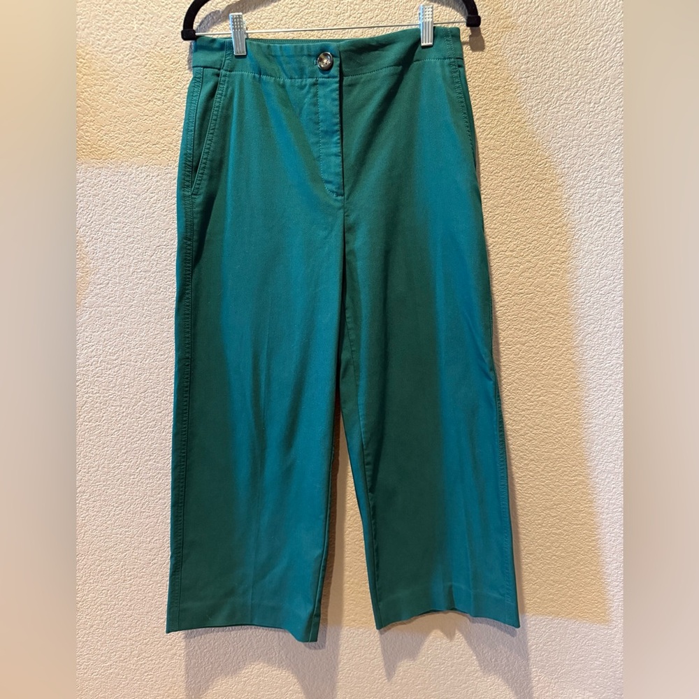 Ann Taylor Dark Green Crop Trousers